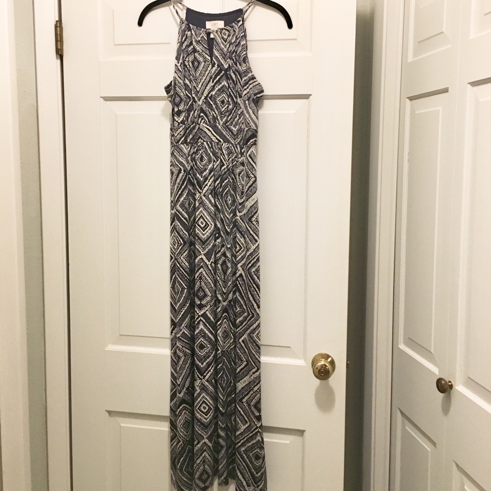 Loft navy maxi dress